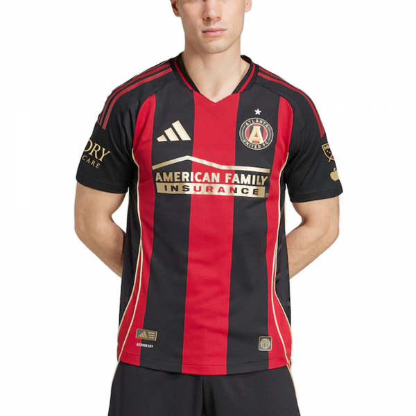 adidas Stian Gregersen Atlanta United Home Jersey w/ MLS Patches 25/26 (Red/Black)