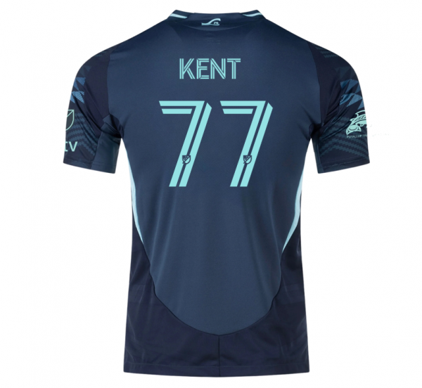 adidas Ryan Kent Seattle Sounders Away Jersey 25/26 w/ MLS Patches & Sponsor (Aura Ink)