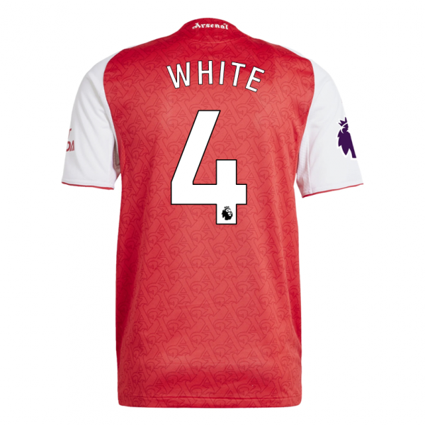 adidas Ben White Arsenal FC Home Jersey 25/26 w/ EPL Patch (Better Scarlet/White