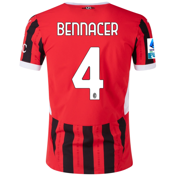 Puma AC Milan Ismaël Bennacer Home Jersey w/ Serie A Patch 24/25 (Puma Red/Puma Black)