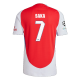 adidas Arsenal Bukayo Saka Home Jersey w/ Champions League Patches 24/25 (Better Scarlet/White)