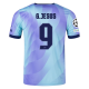 adidas Arsenal Gabriel Jesus Third Jersey w/ Champions League Patches 24/25 (Clear Aqua/Light Flash Purple)
