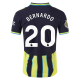 Puma Manchester City Bernardo Silva Away Jersey w/ EPL + Club World Cup Patch 24/25 (New Navy/Yellow Glow)