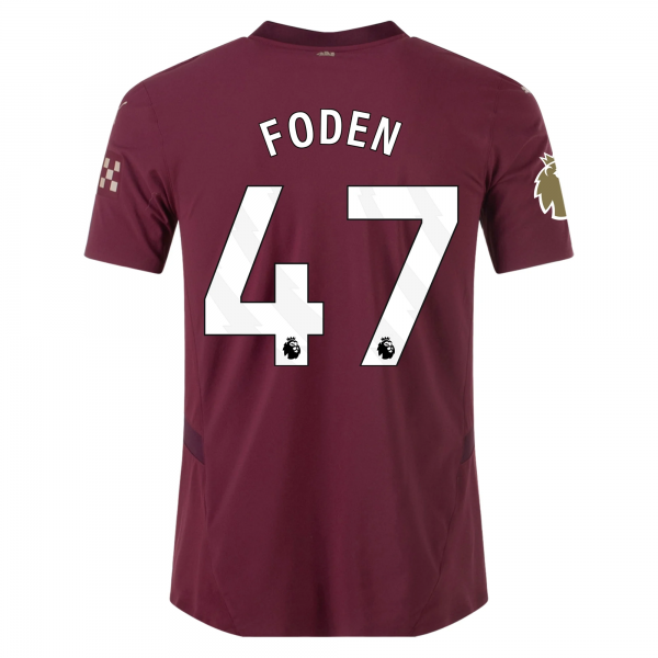 Puma Manchester City Phil Foden Third Jersey w/ EPL + Club World Cup Patch 24/25 (Dark Jasper)