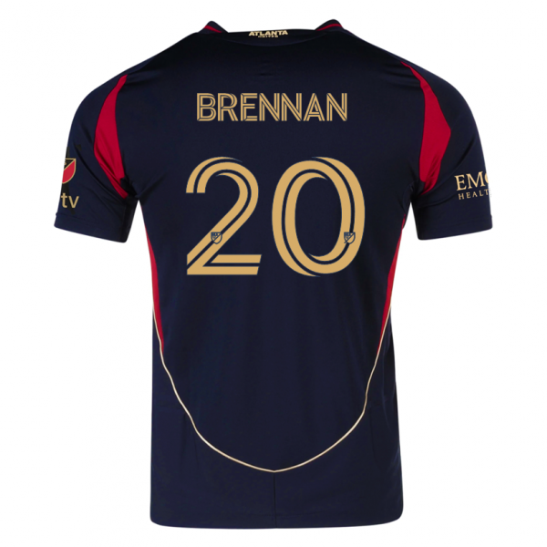 adidas Luke Brennan Atlanta United Home Jersey w/ MLS Patches 25/26 (Red/Black)