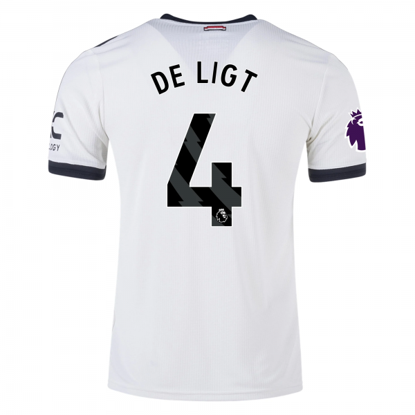 adidas Manchester United Matthijs de Ligt Third Jersey w/ EPL Patch 24/25 (Off White)