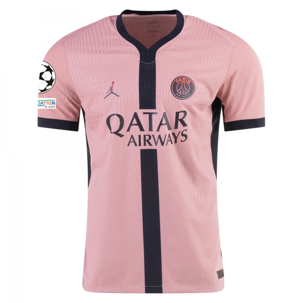 Nike Paris Saint-Germain Authentic Lee Kang-in Third Jersey w/ Champions League Patches 24/25 (Rust Pink/Black)