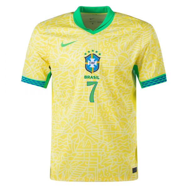 Nike Brazil Vini Jr. Home Jersey 24/25 (Dynamic Yellow/Lemon Chiffon/Green Spark)