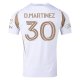 adidas David Martinez LAFC Away Jersey w/ MLS + Apple + Ford Logo 25/26 (White/Gold)