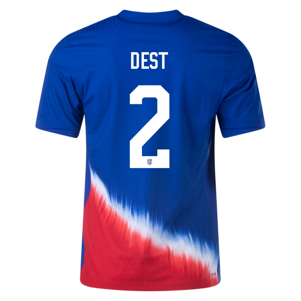 Nike United States Match Sergiño Dest Away Jersey 24/25 (Old Royal/Sport Red/White)