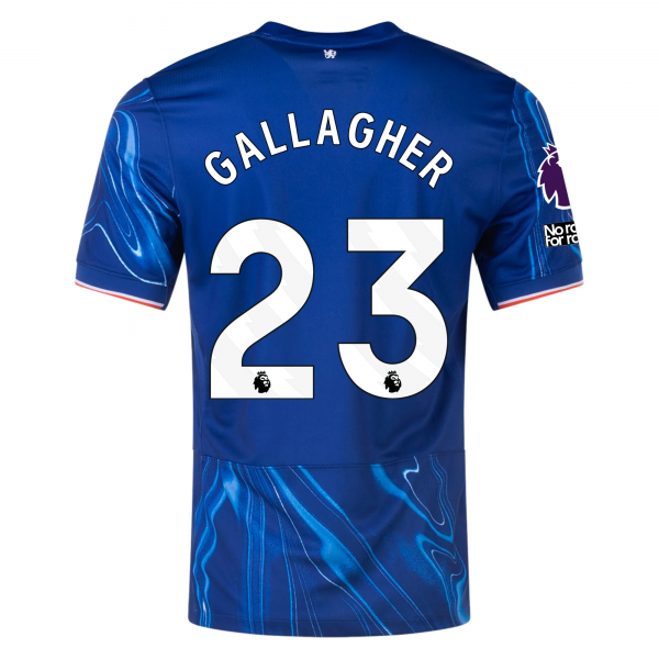 Nike Chelsea Connor Gallagher Home Jersey w/ EPL + No Room For Racism Patches 24/25 (Rush Blue/Team Orange)