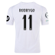 adidas Real Madrid Rodrygo Home Jersey w/ Champions League Patches 24/25 (White/Black)