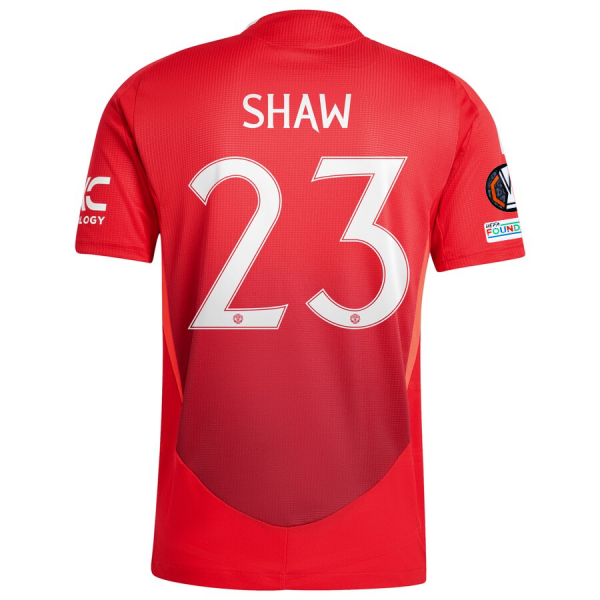 adidas Manchester United Luke Shaw Home Jersey w/ Europa League Patches 24/25 (MUFC Red/Bright Red)
