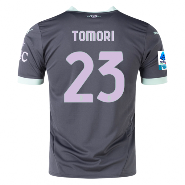 Puma AC Milan Fikayo Tomori Third Jersey w/ Serie A Patch 24/25 (Shadow Gray/Fresh Mint)