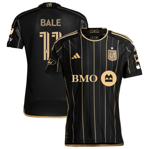adidas LAFC Gareth Bale Home Jersey w/ MLS + Apple TV + Ford Patches 24/25 (Black/Gold)