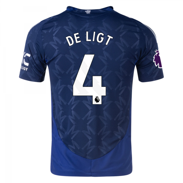 adidas Manchester United Matthijs de Ligt Away w/ EPL Patch 24/25 (Night Indigo)