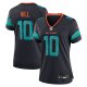 Women's #10 Tyreek Hill Miami Dolphins Nike 2025 Rivalries Collection Game Pitch Blue Jersey