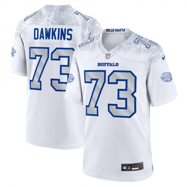 Men's Buffalo Bills #73 Dion DawkinsNike White  2025 Rivalries Collection Game Jersey