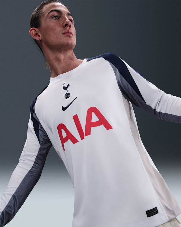 Nike Tottenham Hotspurs Home 25/26 Long Sleeve Jersey (White/Iron/Binary Blue)