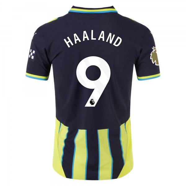 Puma Manchester City Erling Haaland Away Jersey w/ EPL + Club World Cup Patch 24/25 (New Navy/Yellow Glow)