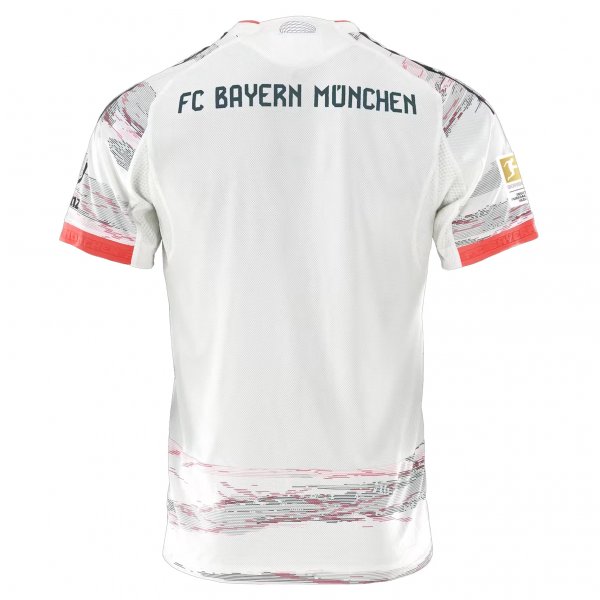 adidas Harry Kane Bayern Munich Away Jersey 25/26 w/ Sponsor + Meister Bundesliga Patch (White/Red)