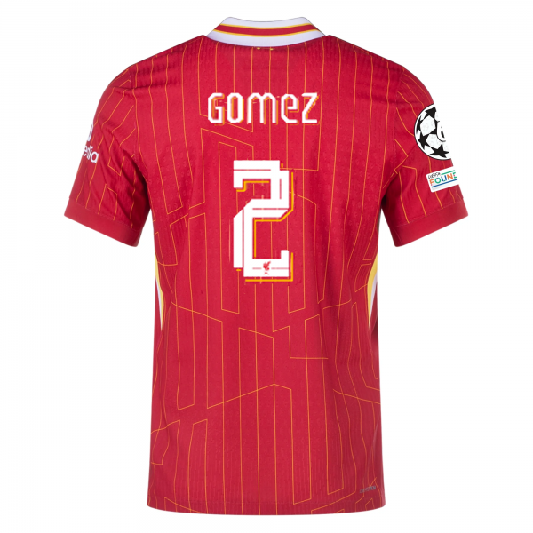 Nike Liverpool Match Joe Gomez Home Jersey w/ Champions League Patches 24/25 (Gym Red/Chrome Yellow)