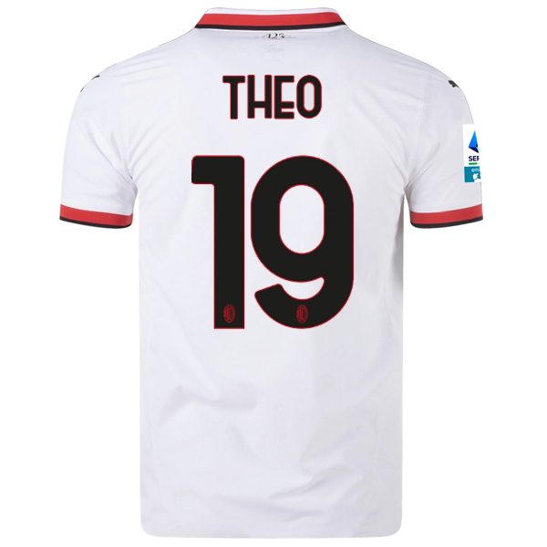 Puma AC Milan Theo Hernandez Away Jersey w/ Series A Patch 24/25 (Puma White)