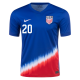 Nike Mens United States Folarin Balogun Away Jersey 24/25 (Old Royal/Sport Red)