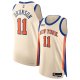Men's Unisex New York Knicks #11 Jalen Brunson Nike Cream 2025/26 Authentic City Edition Jersey
