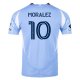 adidas Maximiliano Moralez New York City FC Home Jersey 25/26 w/ MLS Patches (Bahia Light Blue)