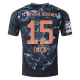 adidas Bayern Munich Eric Dier Away Jersey w/ Champions League Patches 24/25 (Black/Copper/Blue)