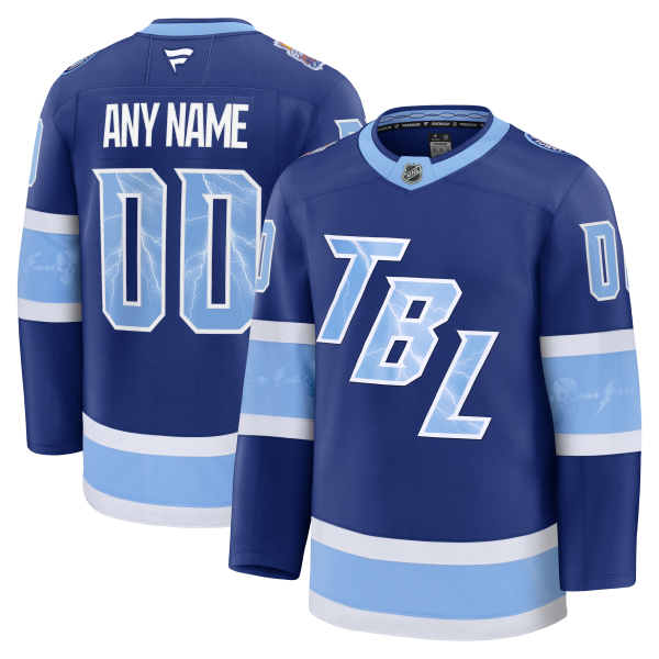 Men's Tampa Bay Lightning Blue 2026 NHL Stadium Series Premium Custom Jersey