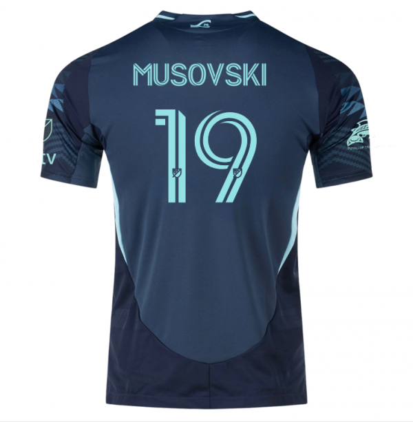 adidas Danny Musovski Seattle Sounders Away Jersey 25/26 w/ MLS Patches & Sponsor (Aura Ink)