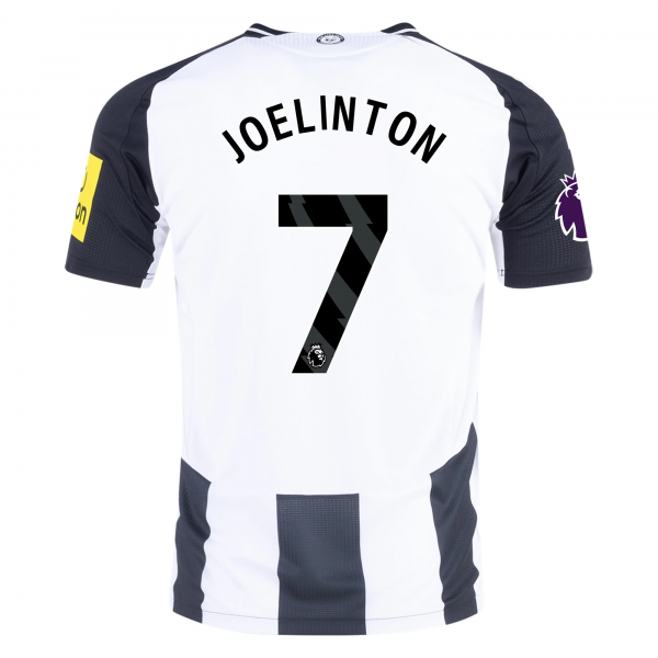 Adidas Newcastle United Joelinton Home Jersey w/ EPL Patch 24/25 (Black/White)