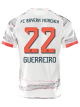 adidas Guerreiro Away Jersey 25/26 w/ Sponsor + Meister Bundesliga Patch (White/Red)