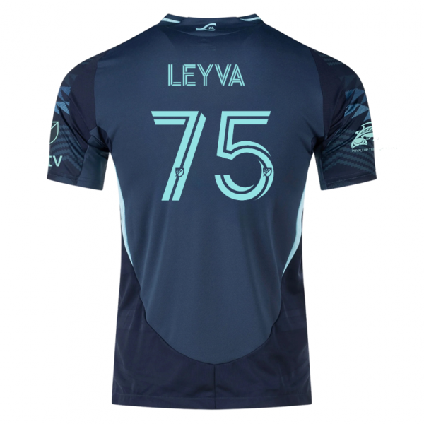 adidas D. Leyva Seattle Sounders Away Jersey 25/26 w/ MLS Patches & Sponsor (Aura Ink)