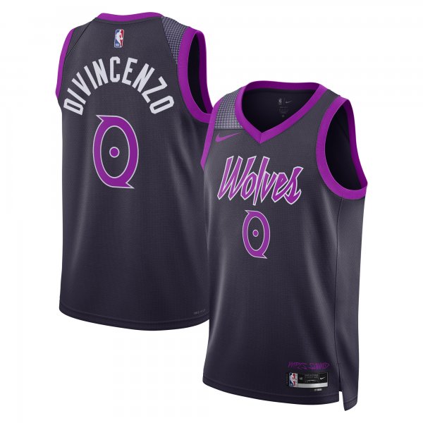 Men's Unisex Minnesota Timberwolves #0 Donte DiVincenzo Nike Purple 2025/26 Swingman City Edition Jersey