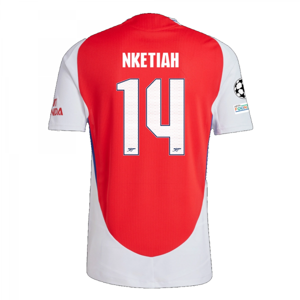 adidas Arsenal Eddie Nketiah Home Jersey w/ Champions League Patches 24/25 (Better Scarlet/White)