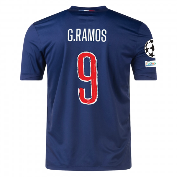 Nike Paris Saint-Germain Gon?alo Ramos Home Jersey w/ Champions League Patches 24/25 (Midnight Navy/White)