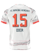 adidas Dier Away Jersey 25/26 w/ Sponsor + Meister Bundesliga Patch (White/Red)