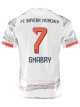 adidas Gnabry Away Jersey 25/26 w/ Sponsor + Meister Bundesliga Patch (White/Red)