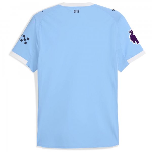 Puma Manchester City 25/26 Authentic Home Jersey w/ EPL + Sponsor Patch (Team Light Blue/White)