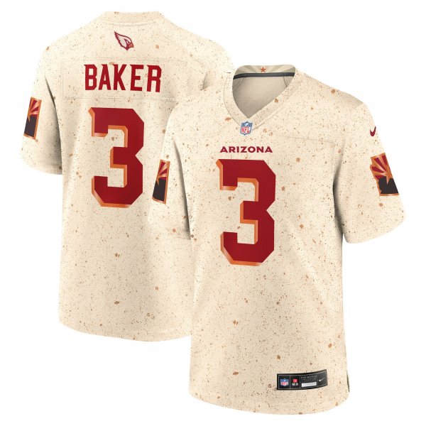 Men's #3 Budda Baker Arizona Cardinals Nike 2025 Rivalries Collection Game Natural Jersey