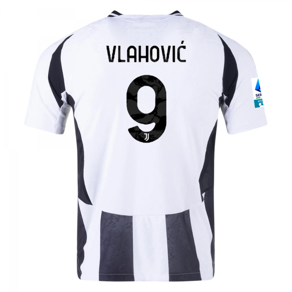 adidas Juventus Dušan Vlahović Home Jersey w/ Serie A Patch 24/25 (White/Black)
