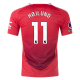 adidas Manchester United Authentic Rasmus H?jlund Home Jersey w/ EPL + No Room For Racism Patches 24/25 (MUFC Red/Bright Red)