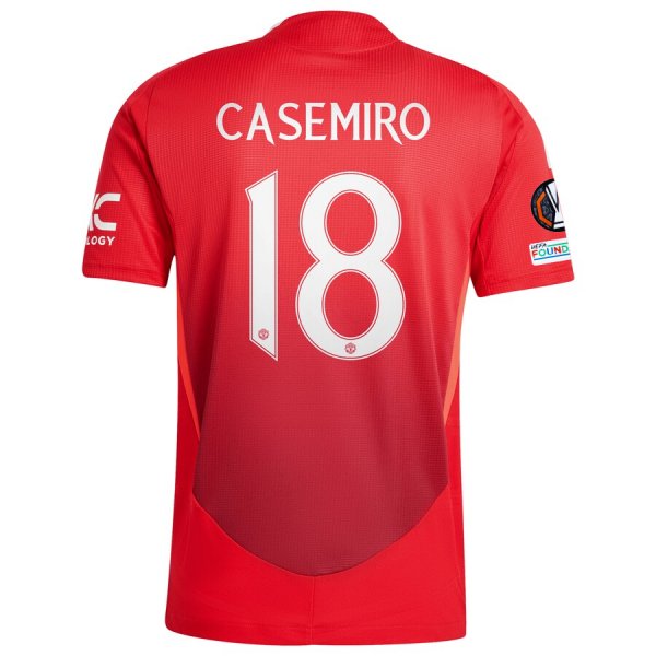 adidas Manchester United Casemiro Home Jersey w/ Europa League Patches 24/25 (MUFC Red/Bright Red)