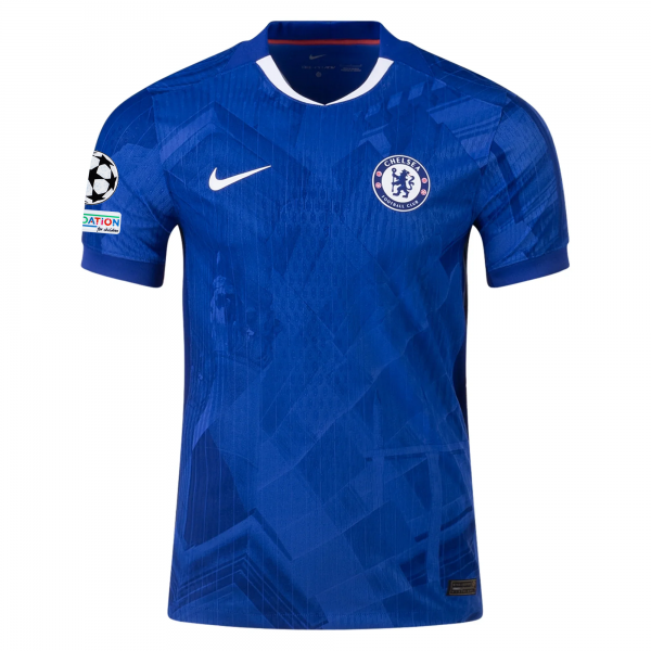 Nike Chelsea Home Jersey 25/26 w/ Champions League Patches 496 (Rush Blue/White/Speed Red)