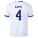 Nike Mens United States Tyler Adams Match Home Jersey 24/25 (White/Obsidian)