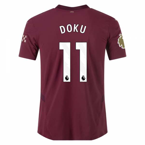 Puma Manchester City Jeremy Doku Third Jersey w/ EPL + Club World Cup Patch 24/25 (Dark Jasper)