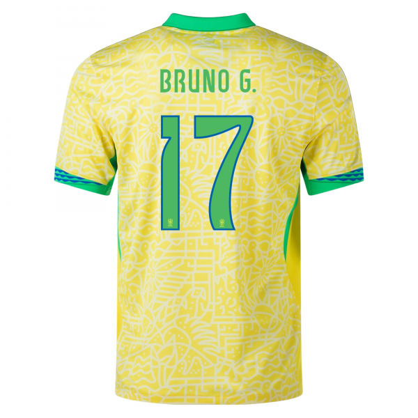 Nike Brazil Bruno Guimarães Home Jersey 24/25 (Dynamic Yellow/Lemon Chiffon/Green Spark)